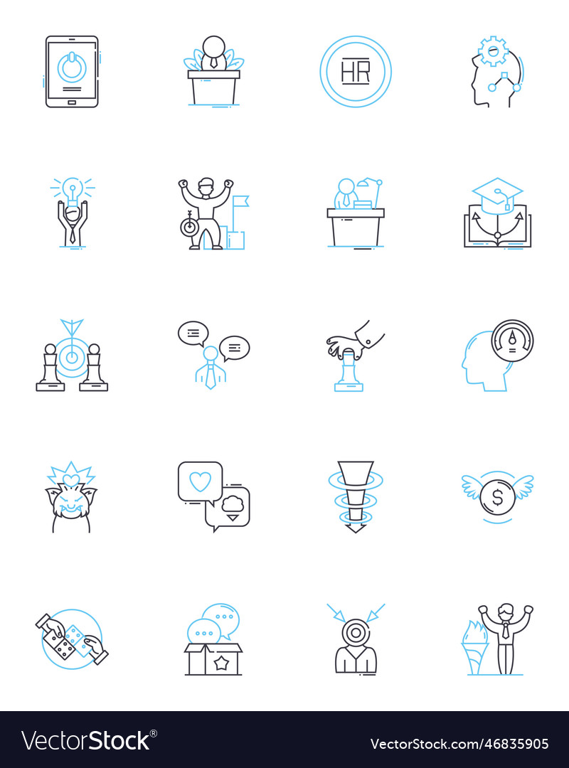 Global commerce linear icons set export import