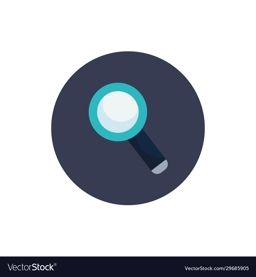 Isolated lupe flat block style icon design vector image Isolated lupe flat block style icon design