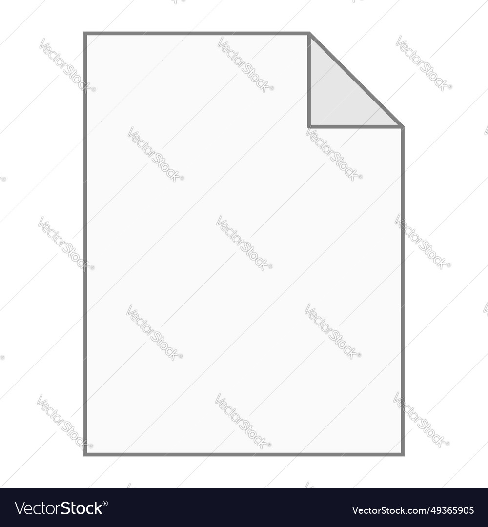 Modern flat design of empty mockup file icon vector image Modern flat design of empty mockup file icon