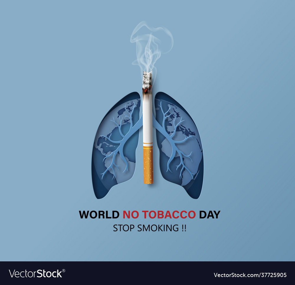 No smoking and world no tobacco day Royalty Free Vector