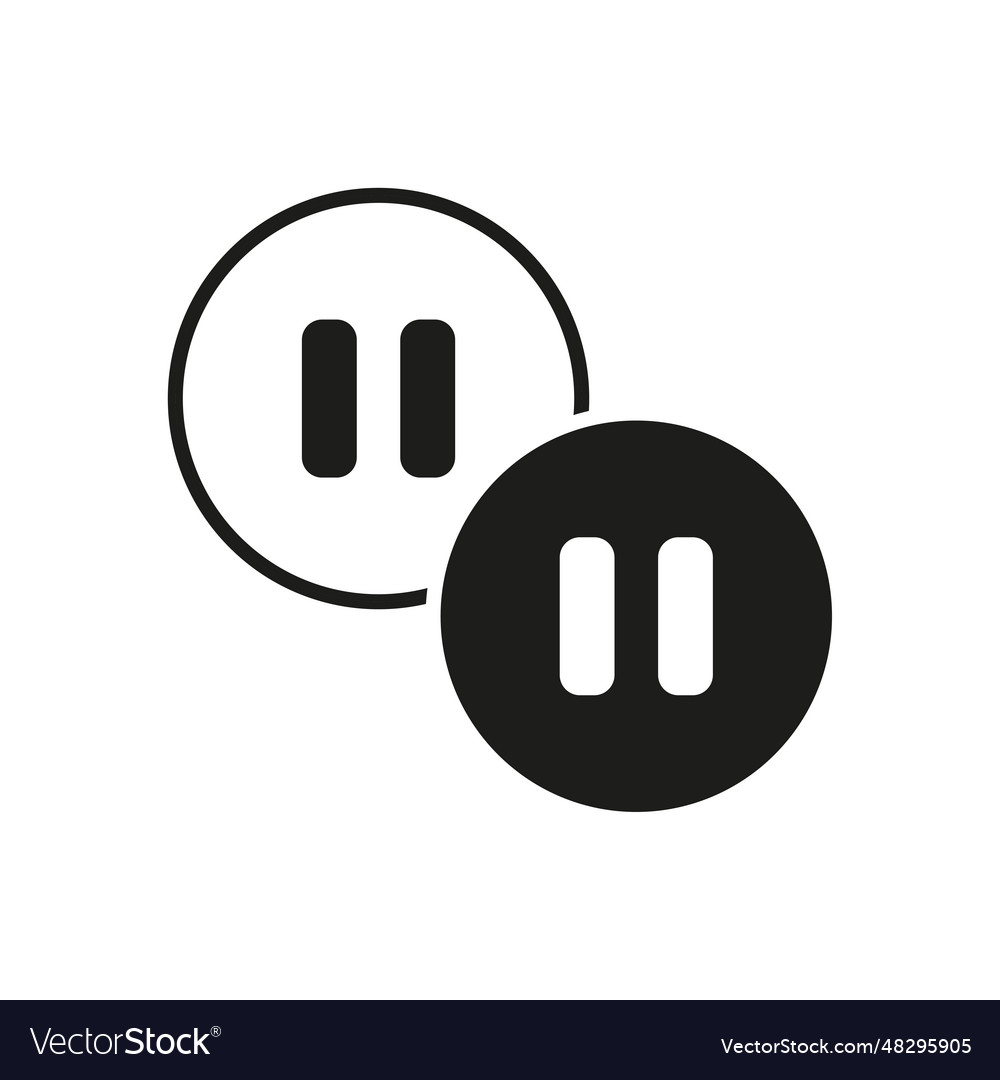 Pause icon button eps