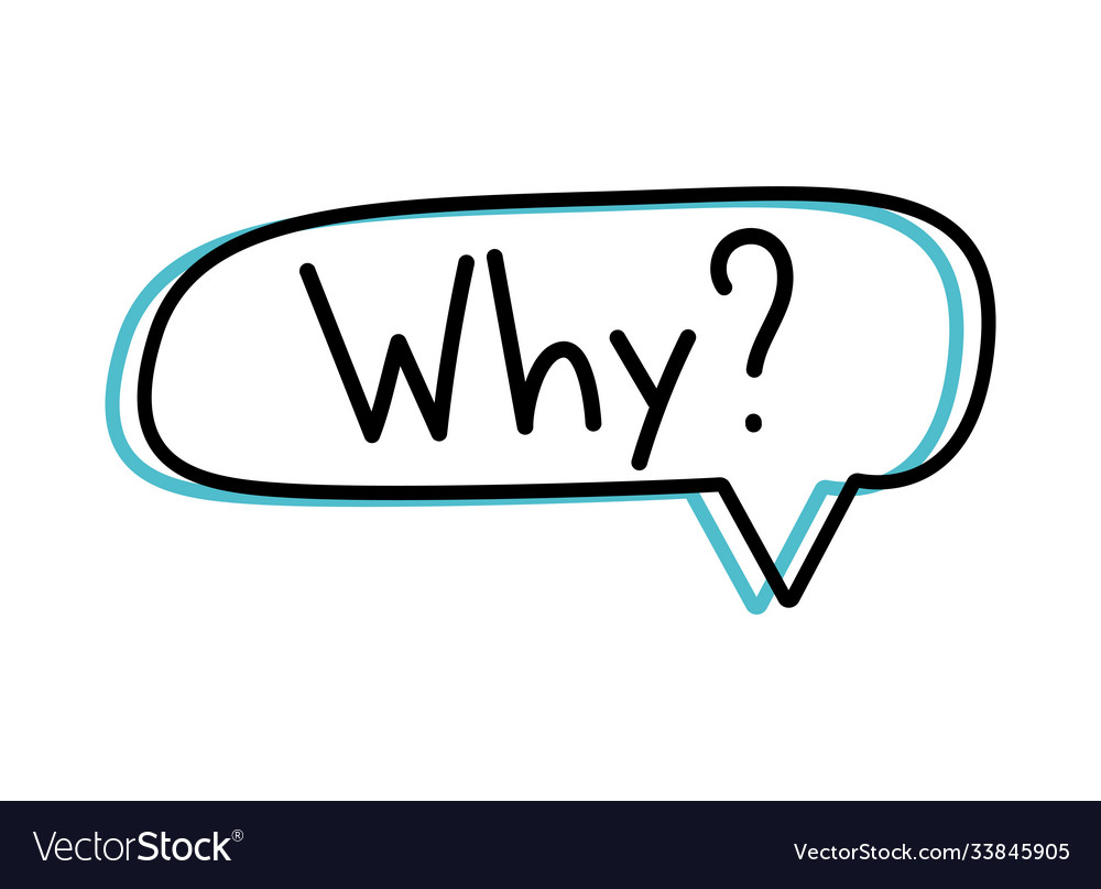 Question why black text in speech bubble Vector Image