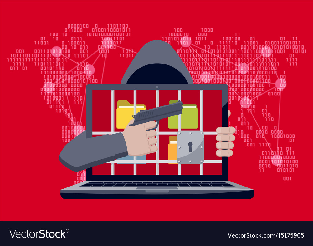 Ransomware Attack with Hacker