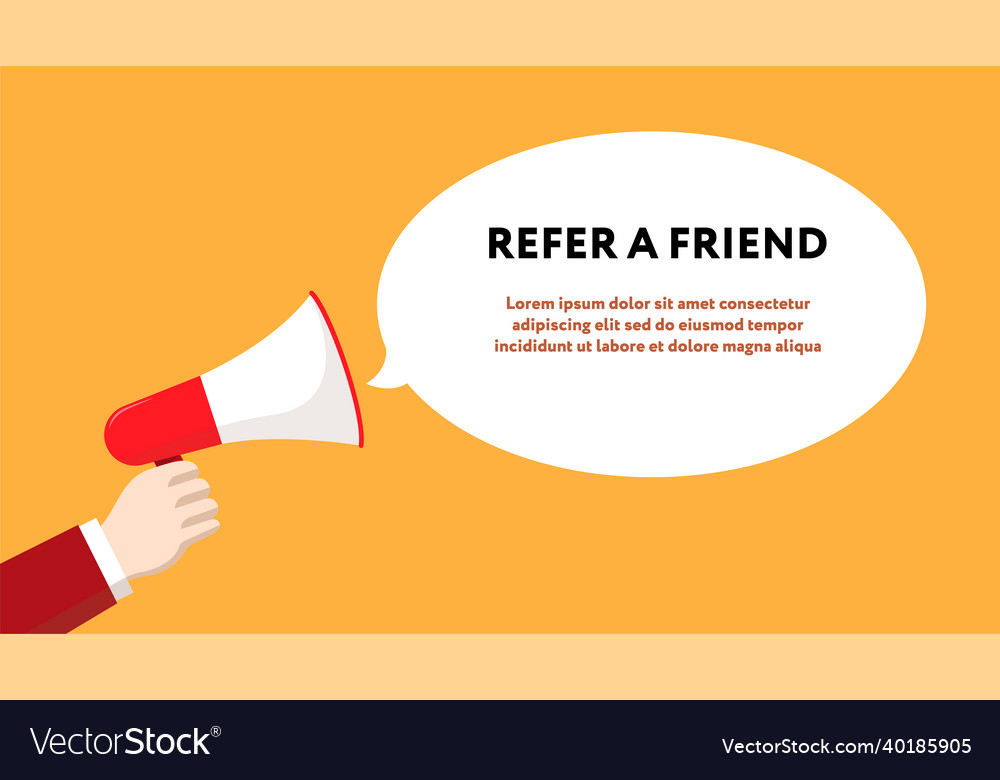 Referral program template with copy space Vector Image Referral program template with copy space