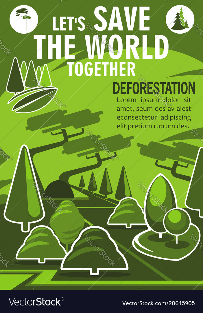 Save world banner for ecology nature protection Vector Image