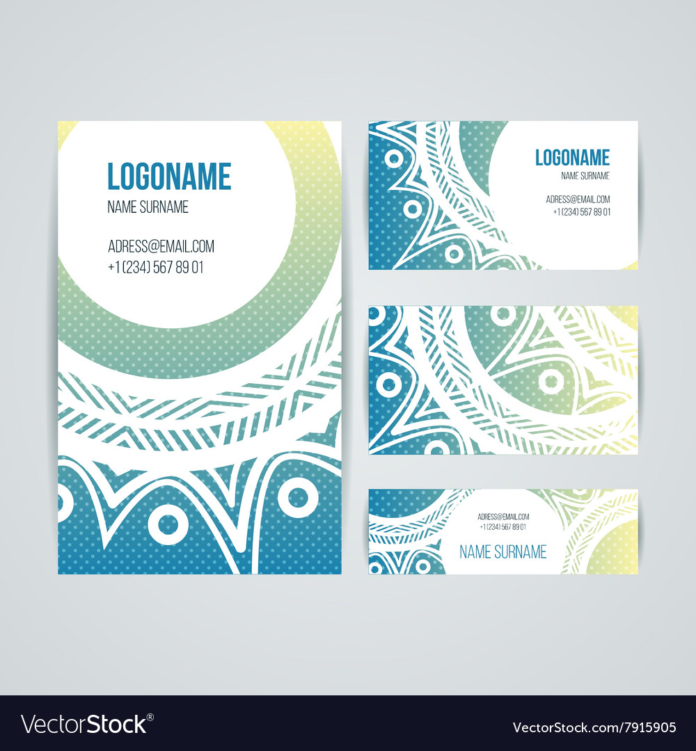 Set design templates business card