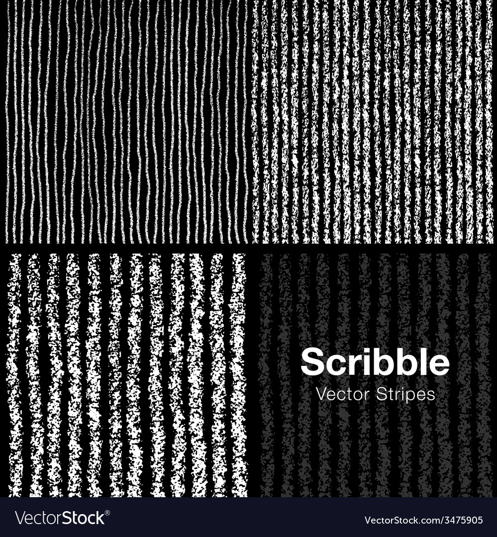Set scribble line patterns hand drawn in pencil Vector Image