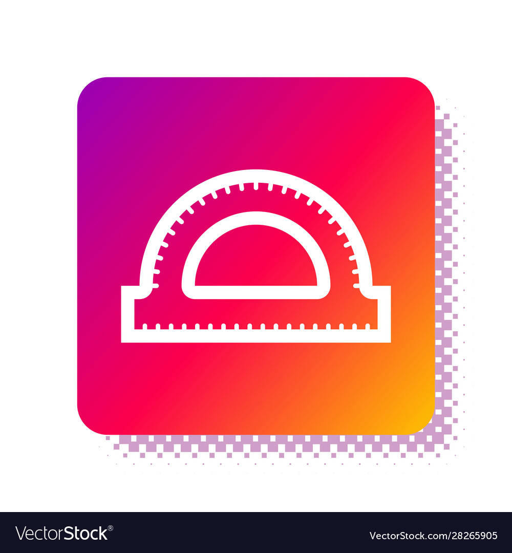 White protractor grid for measuring degrees icon vector image White protractor grid for measuring degrees icon