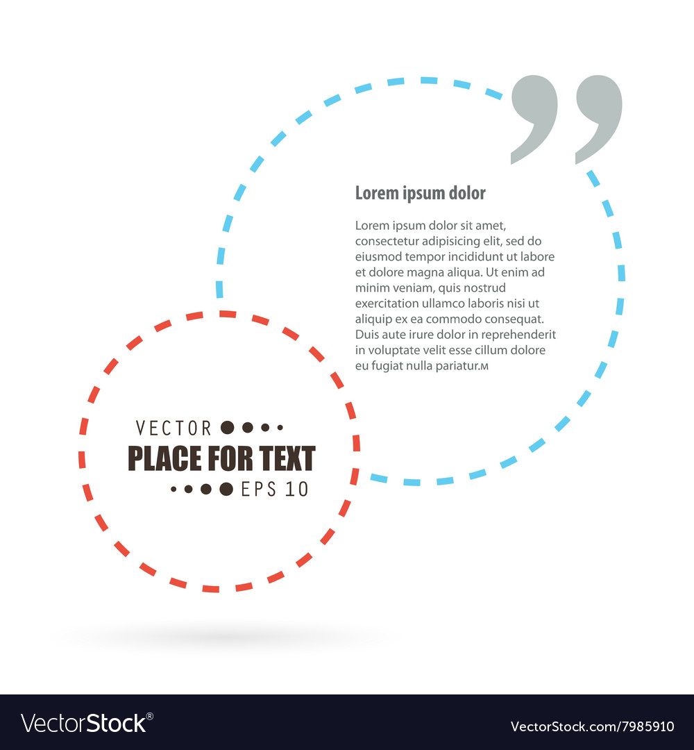 Abstract concept empty speech square quote