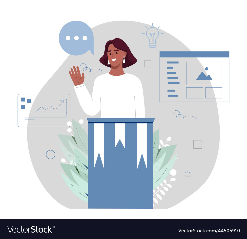 Candidate lead lecture vector image Candidate lead lecture