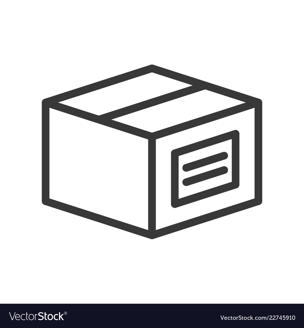 Close box shipping and logistic icon outline