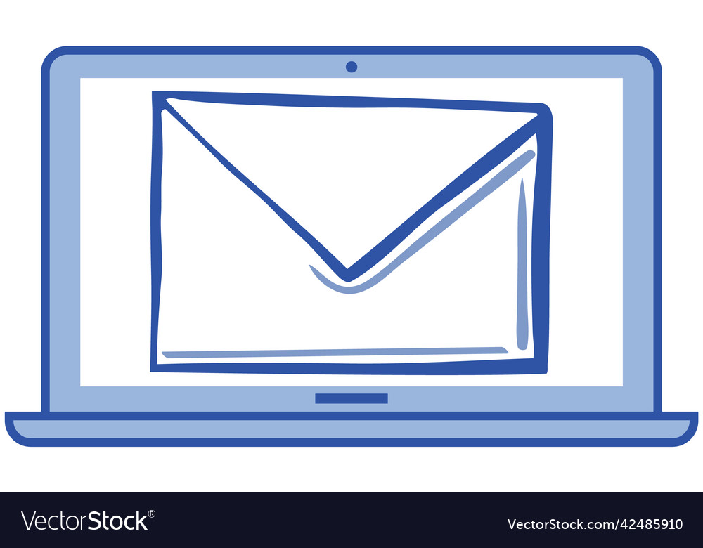 Concept send message notification sign vector image Concept send message notification sign