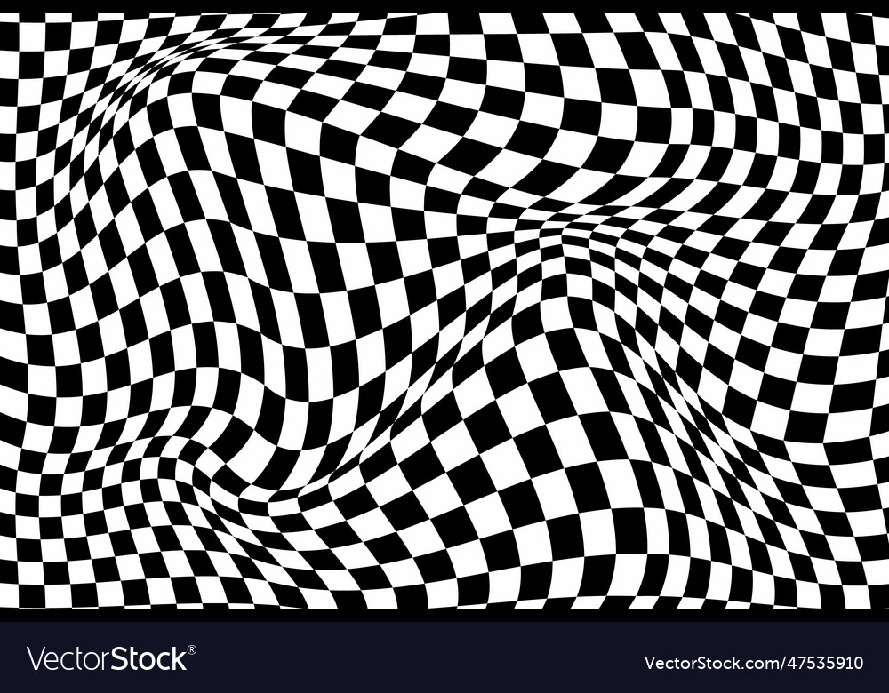 Distorted Checkered Pattern Background