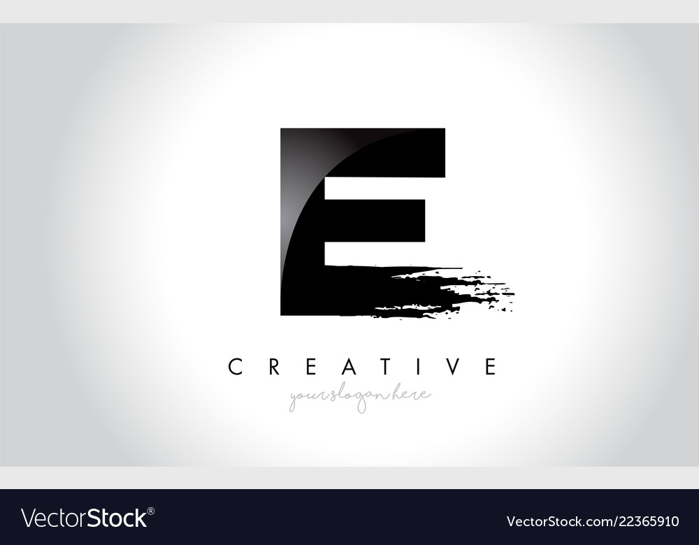 3d e letter design Royalty Free Vector Image - VectorStock