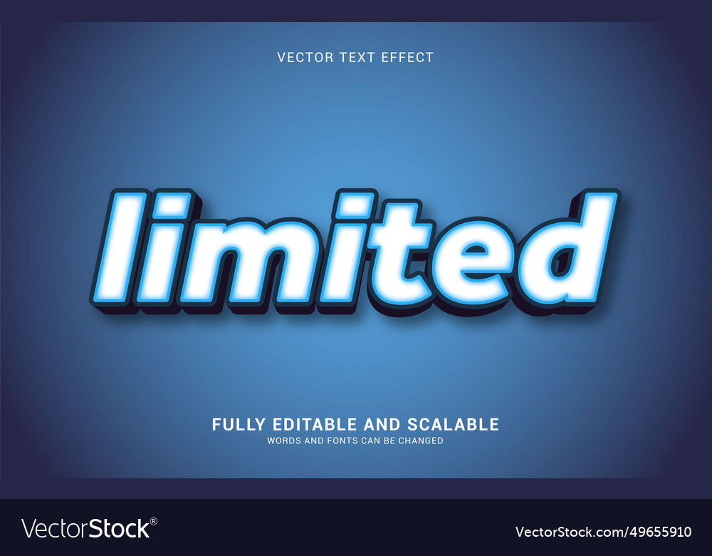 Editable text effect limited style