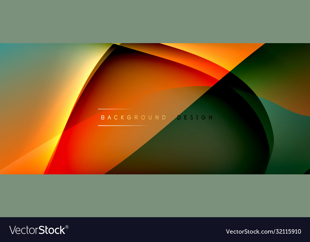 Fluid gradient waves with shadow lines and glowing