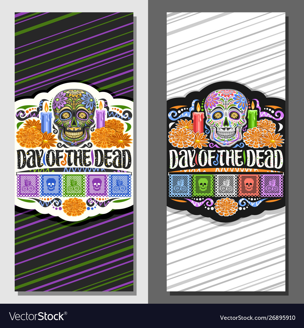 Layouts for day dead vector image Layouts for day dead