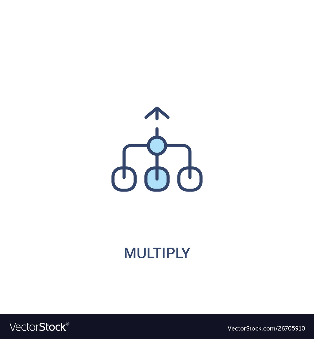 Multiply concept 2 colored icon simple line vector image Multiply concept 2 colored icon simple line