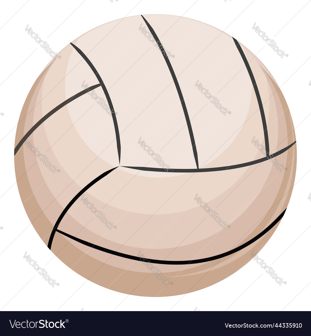 Old volleyball ball on a white background