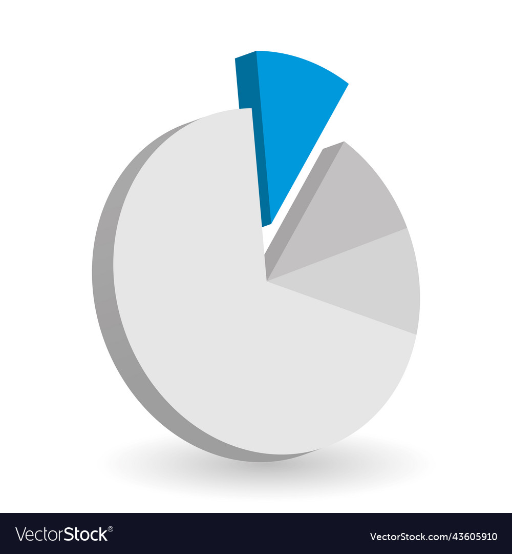 Pie chart design element vector image Pie chart design element