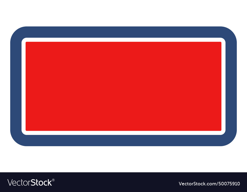 Red and blue minimalistic rectangle banner design Vector Image