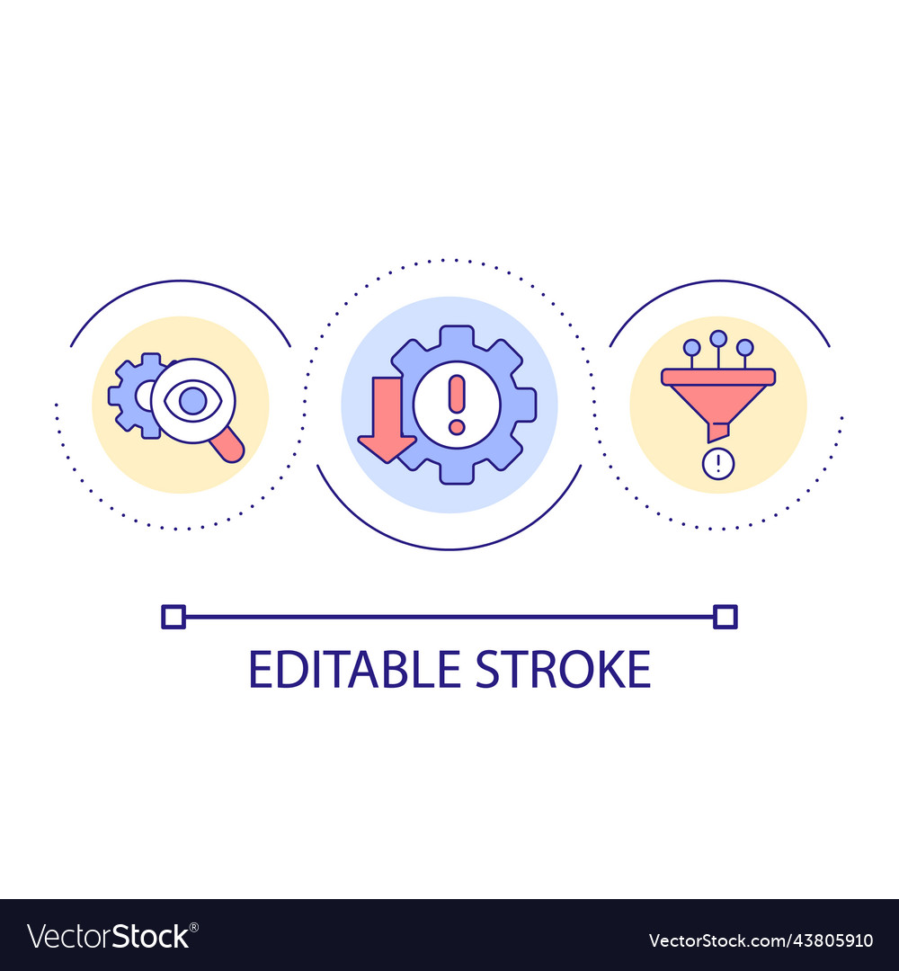 Risk reduction loop concept icon vector image Risk reduction loop concept icon
