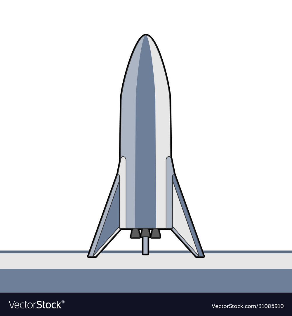 Rocket spaceship isolated retro style Vector Image Rocket spaceship isolated retro style