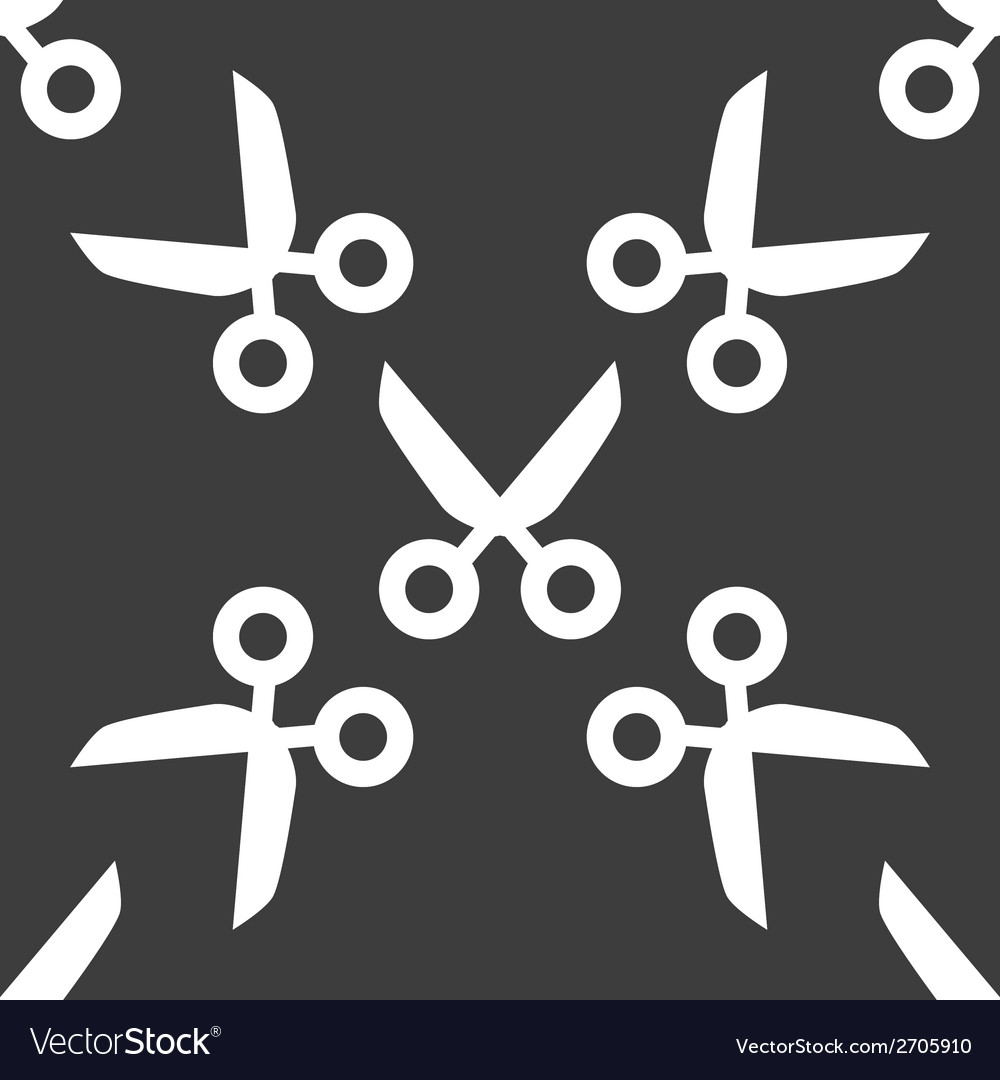 Scissors web icon flat design seamless pattern