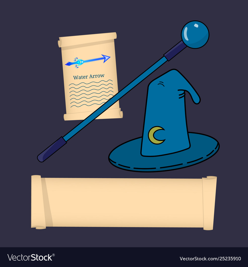 Template game character class wizard mage vector image Template game character class wizard mage