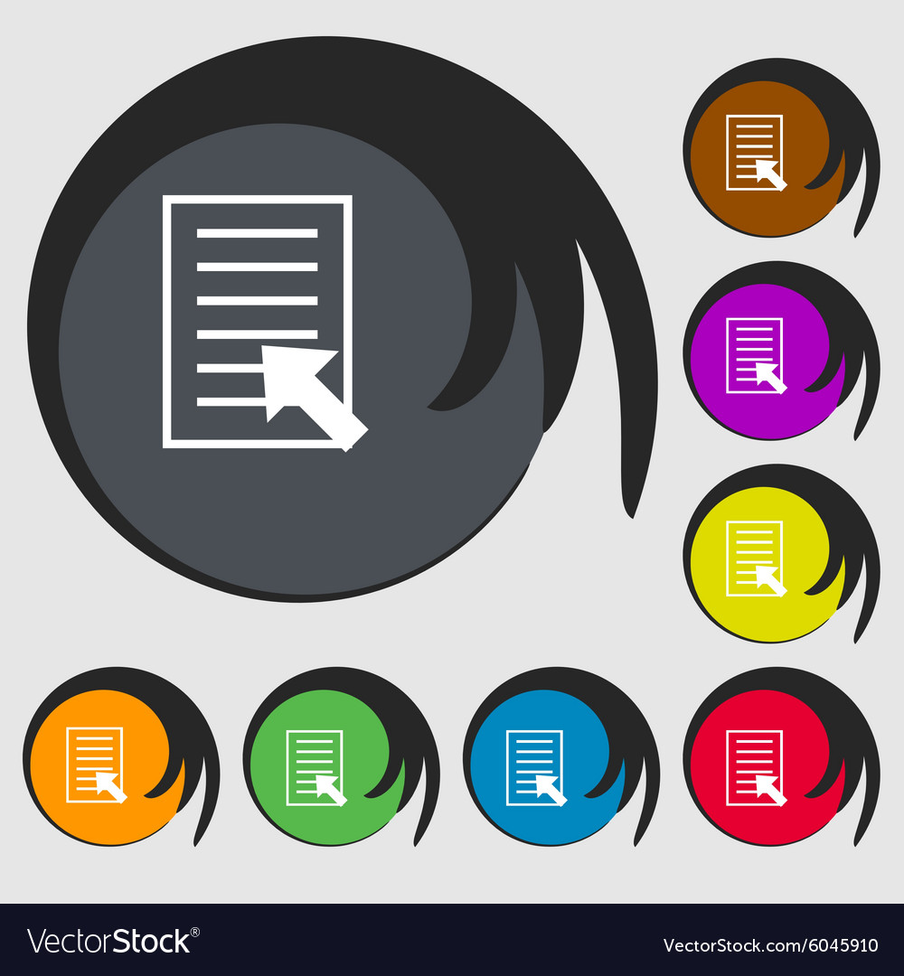 Text file sign icon document symbol symbols Vector Image