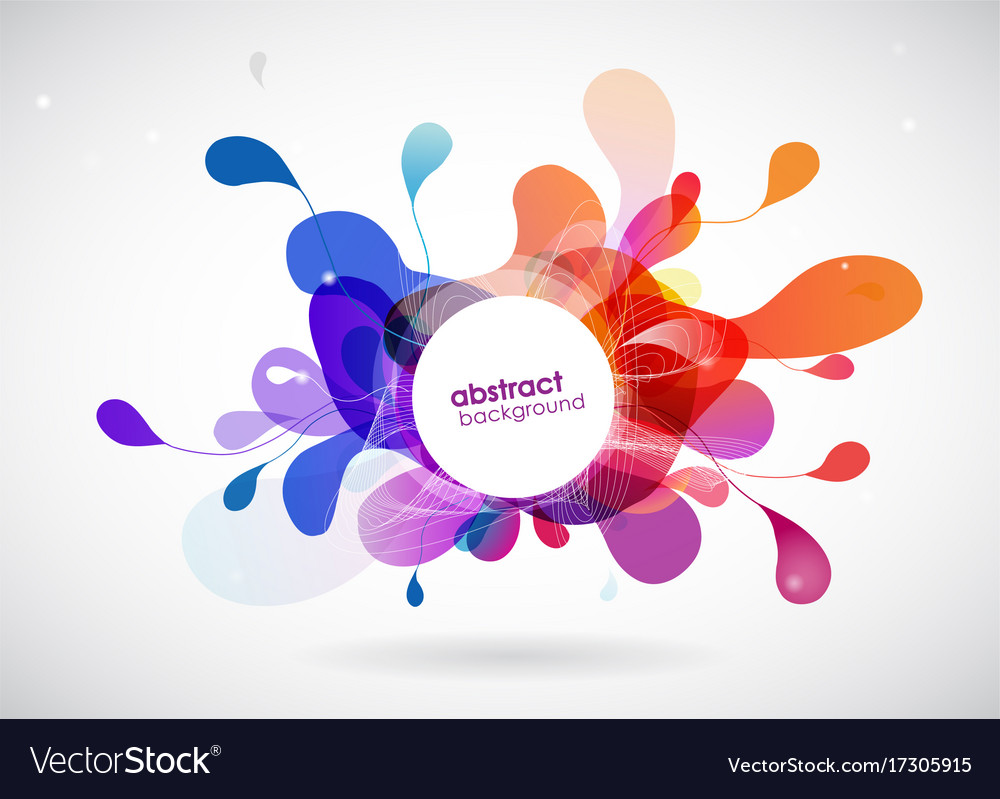 Abstract colored flower background with shapes