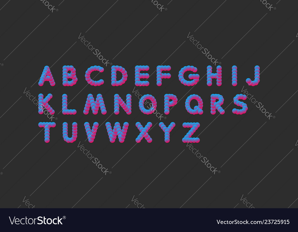 Alphabet 3D Elements Set