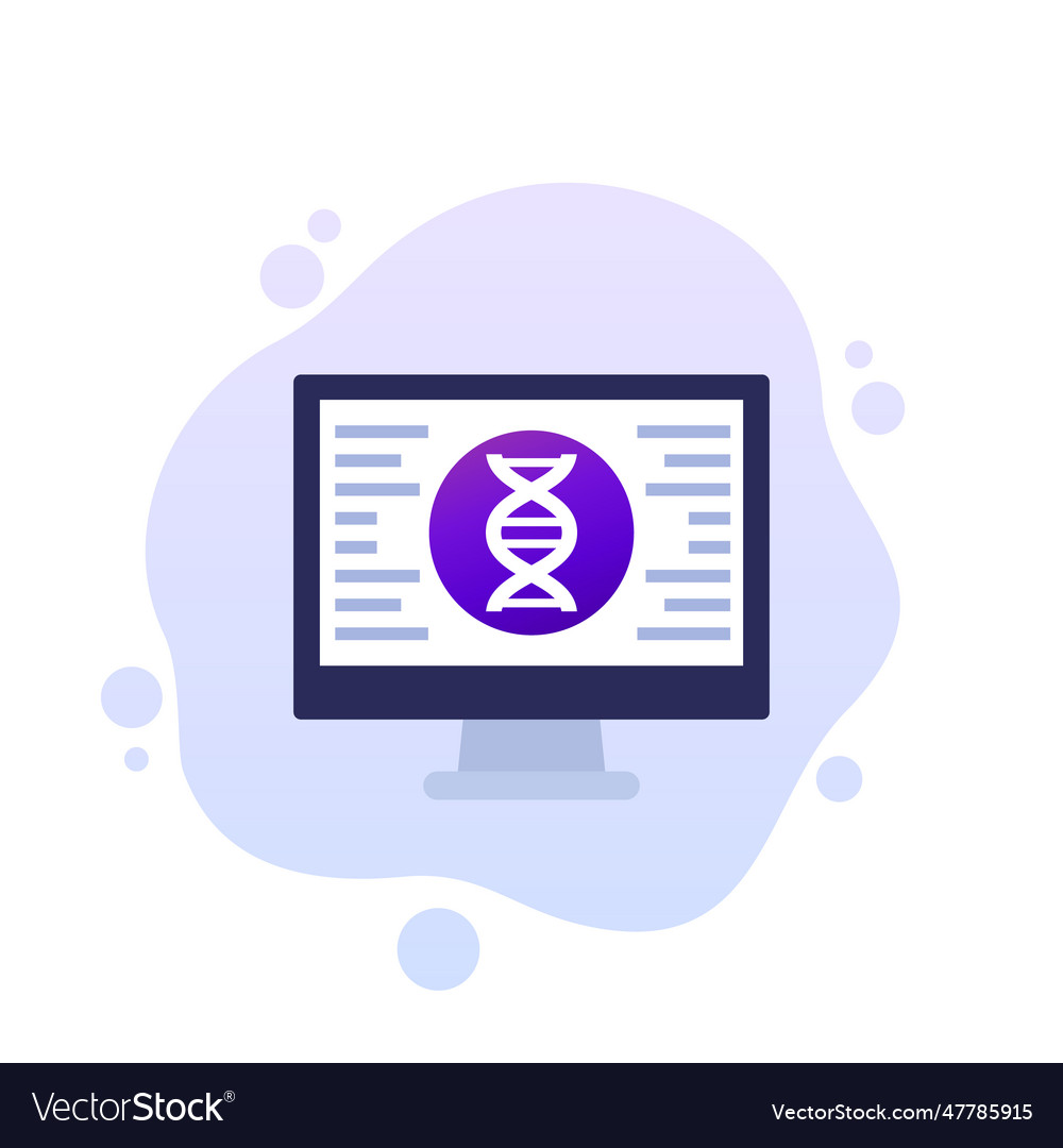 Bioinformatics icon analysis of biological data