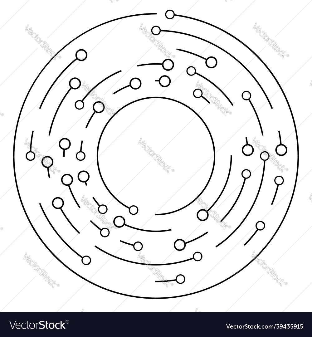 Circular concentric lines segmented circles