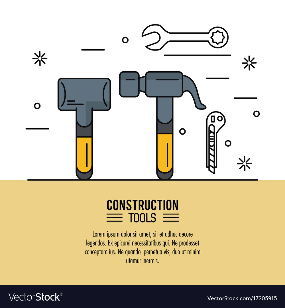 Construction tools infographic