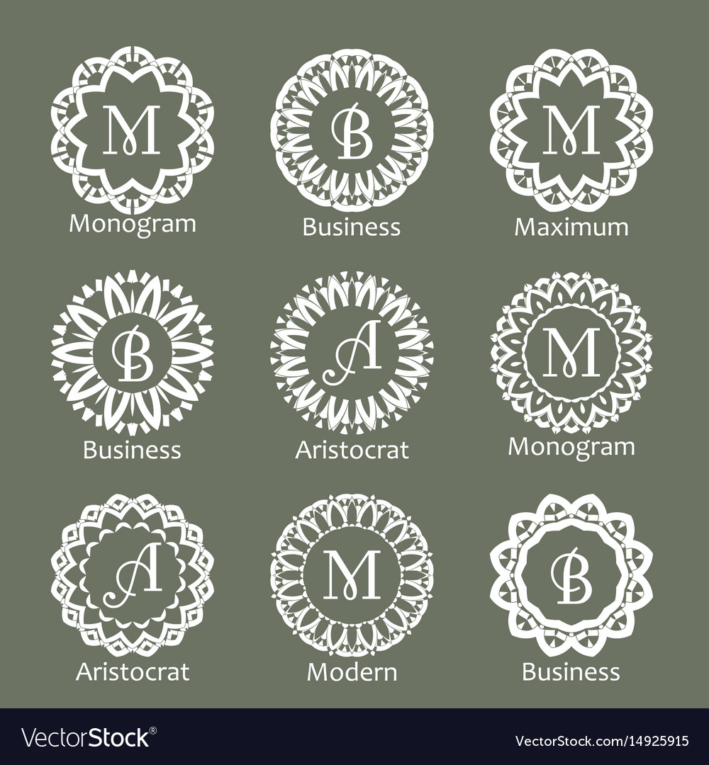 Elegant Monogram Badge Template
