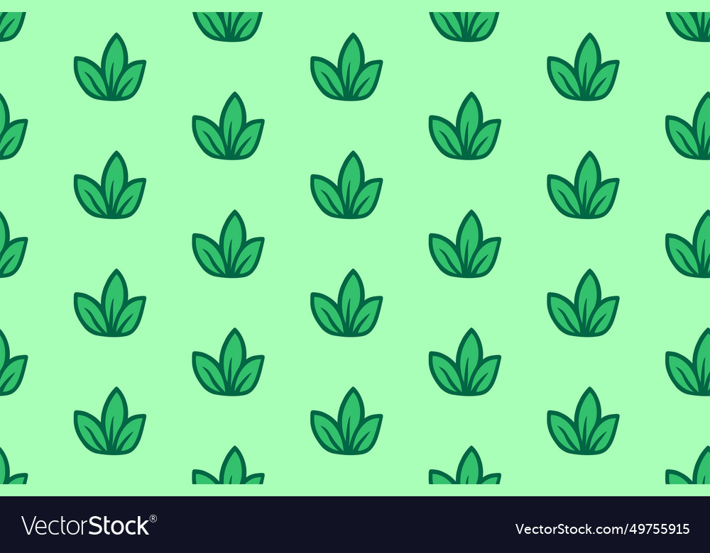 Green fresh grass seamless pattern doodle