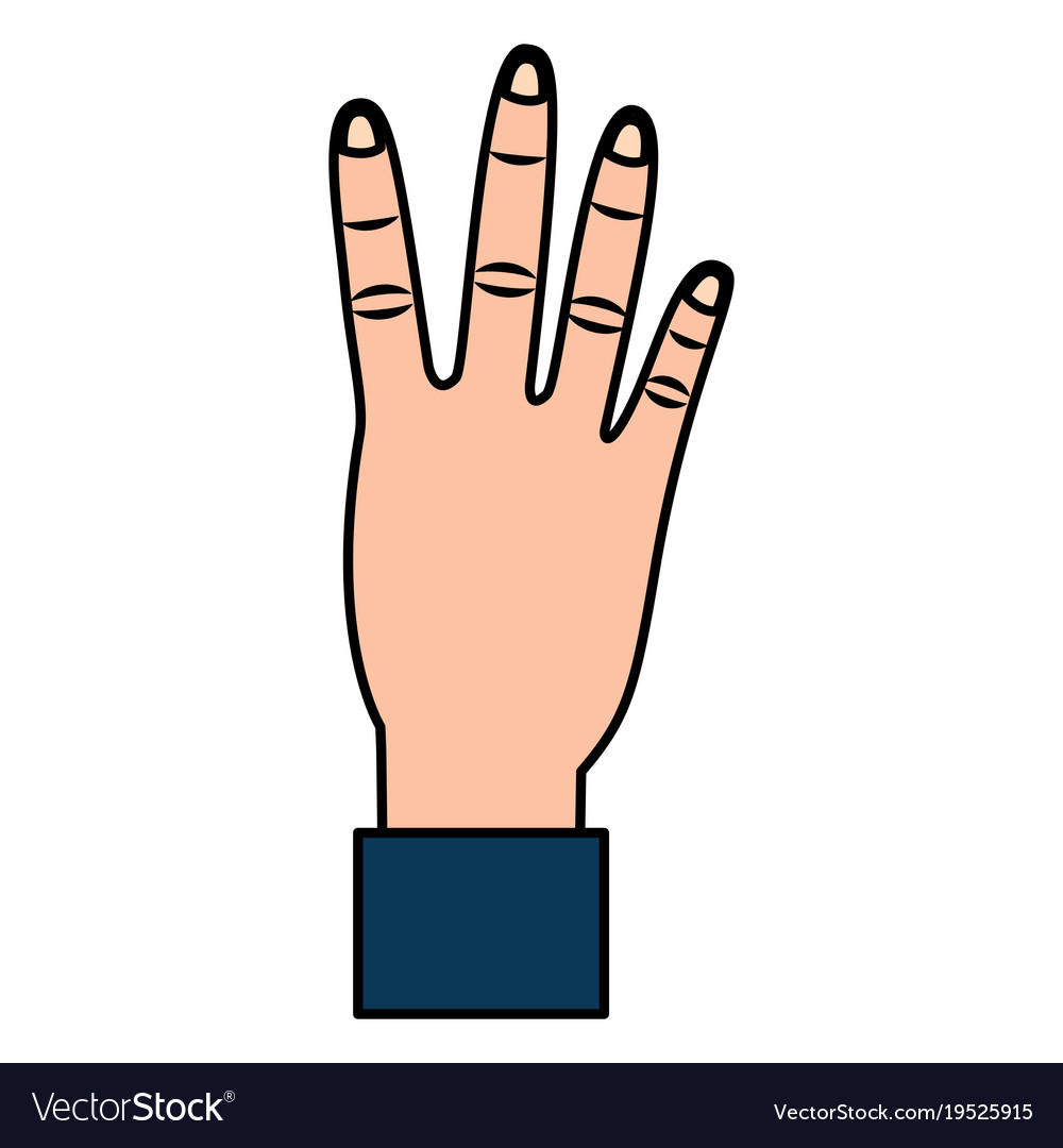 Hand showing four count gesture