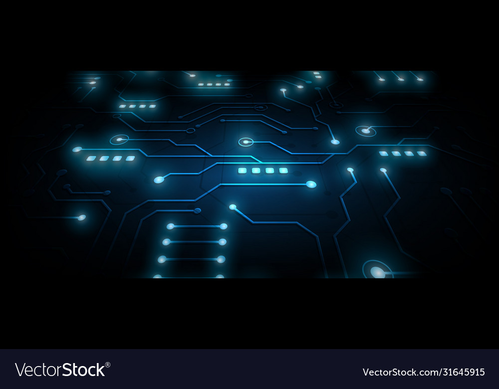 Hi-tech digital data connection system vector image Hi-tech digital data connection system