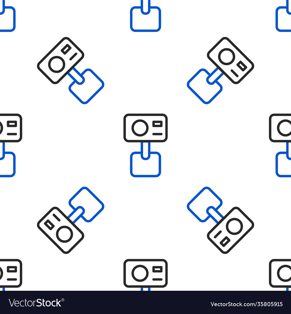 Linie Action extreme Kamera-Symbol isoliert nahtlos vector image Linie Action extreme Kamera-Symbol isoliert nahtlos