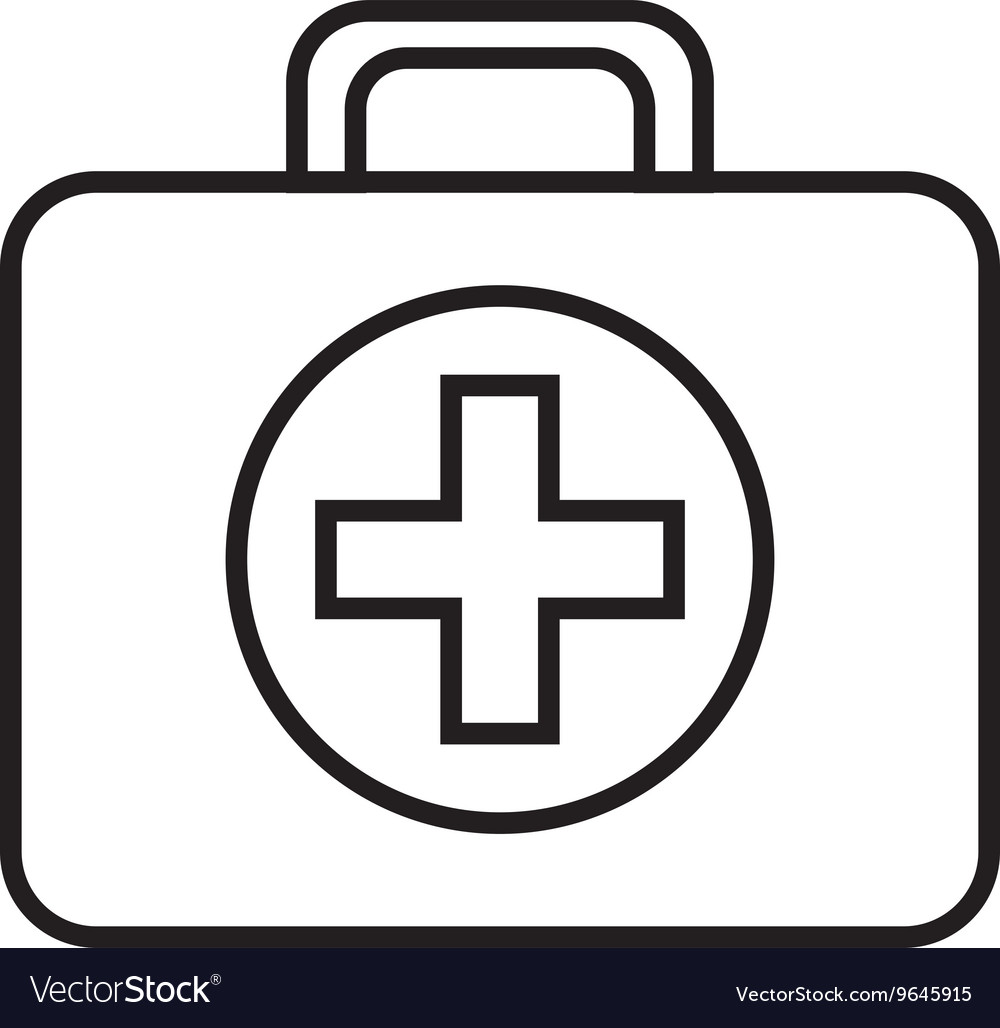 Medical kit isolated icon design