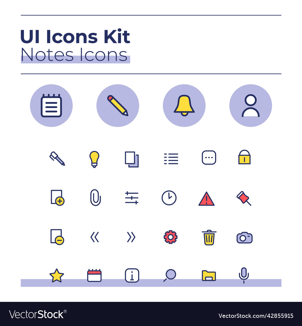 Notes ui icons kit