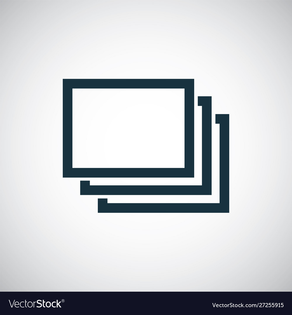 Photo list icon for web and ui on white background