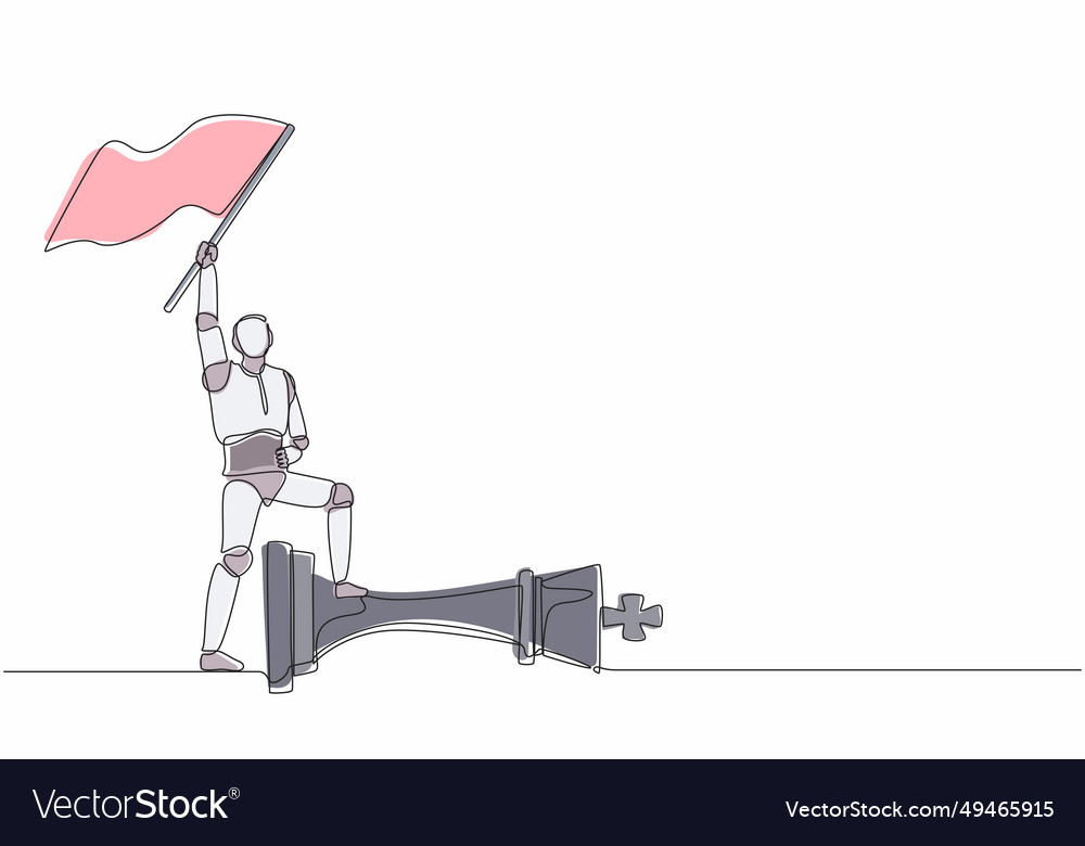 Single continuous line drawing robots holding