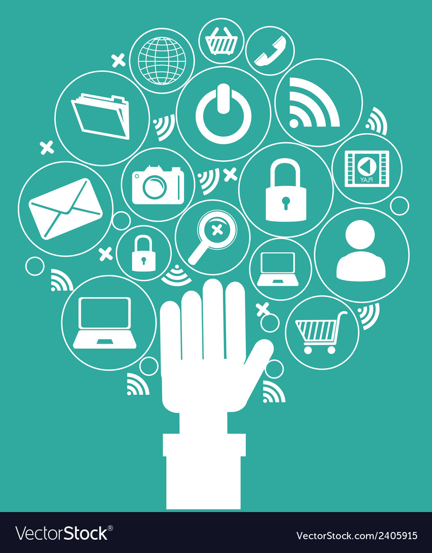 Social Media Icons - Green Background