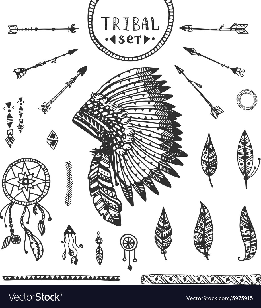 Tribal elements collection Royalty Free Vector Image