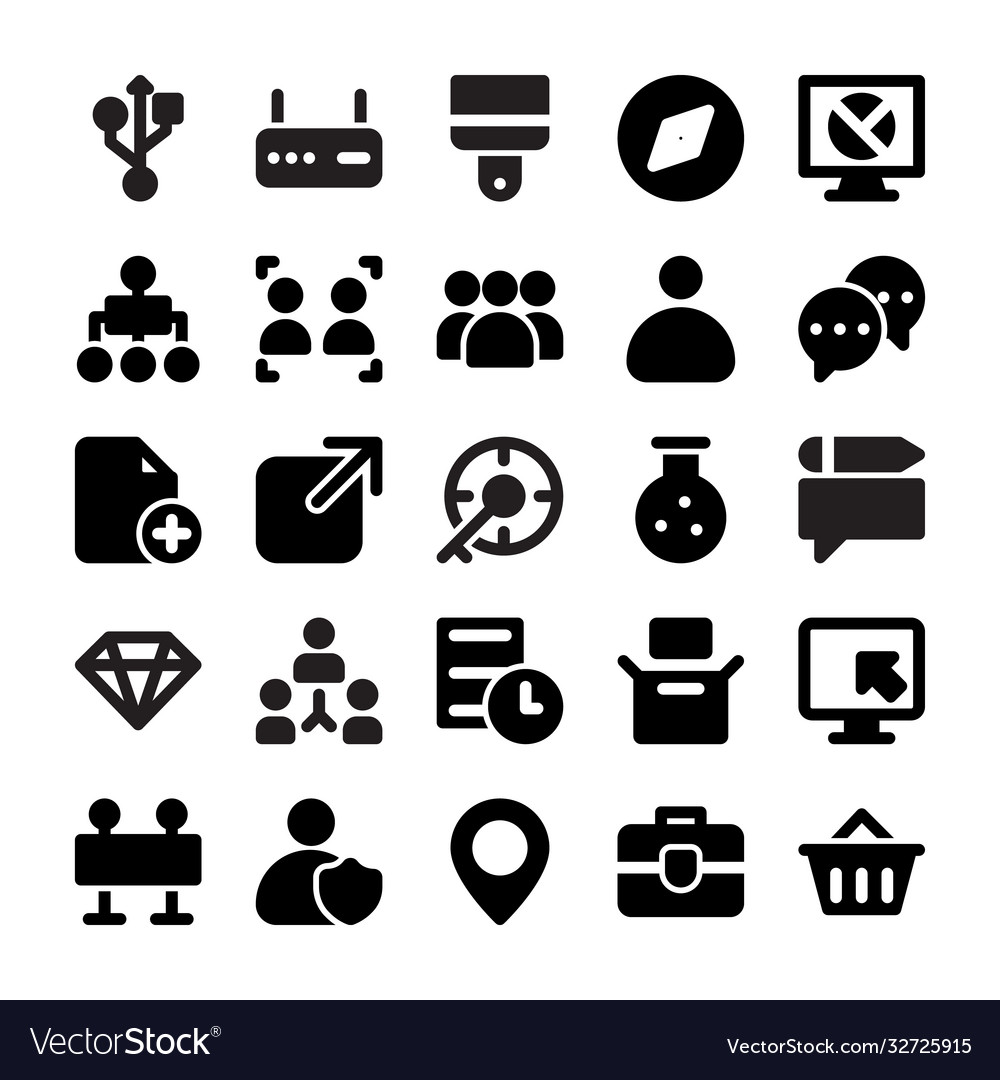 User interface solid icons