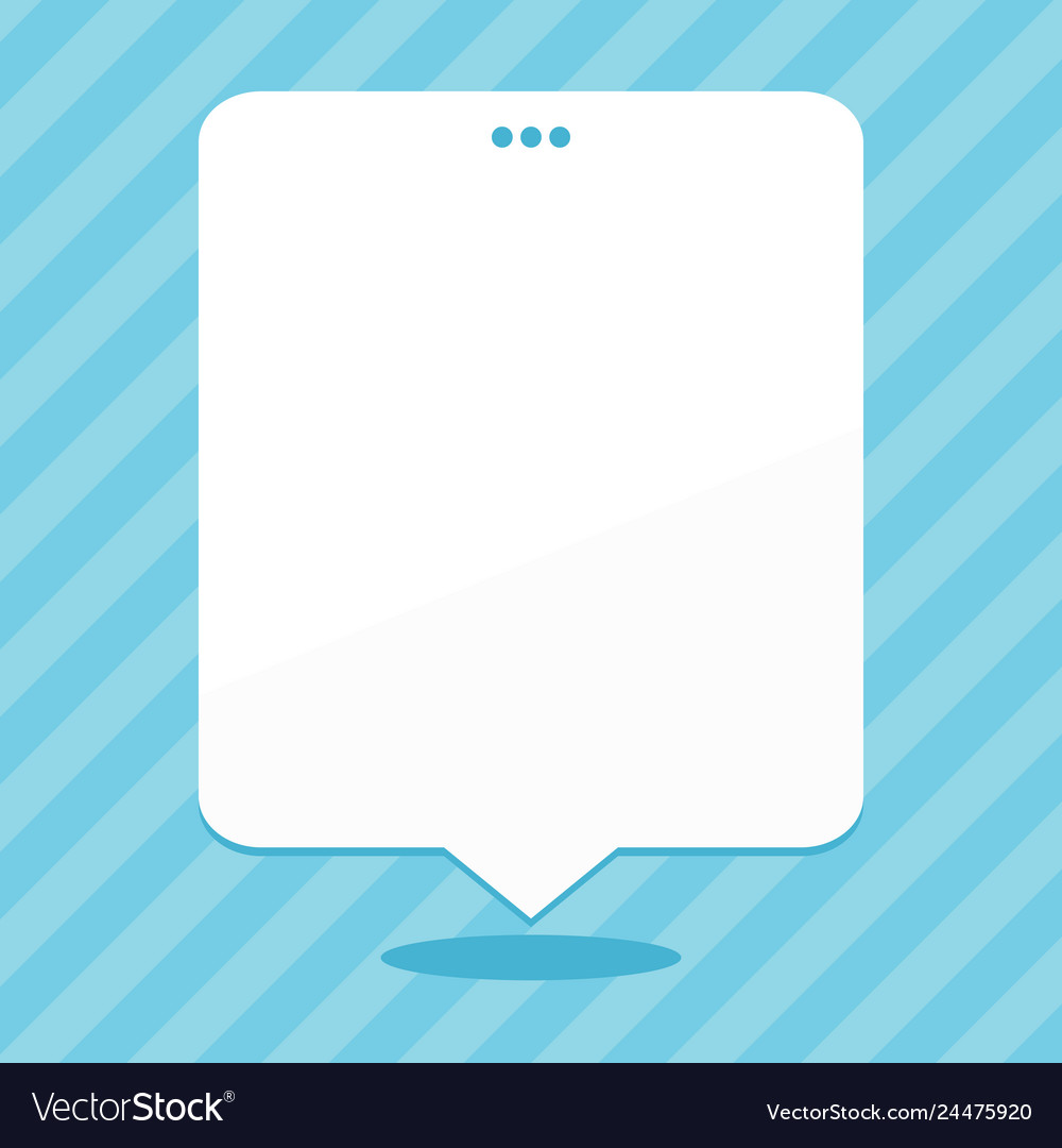 Blank rectangular shape speech bubble with 3 punch