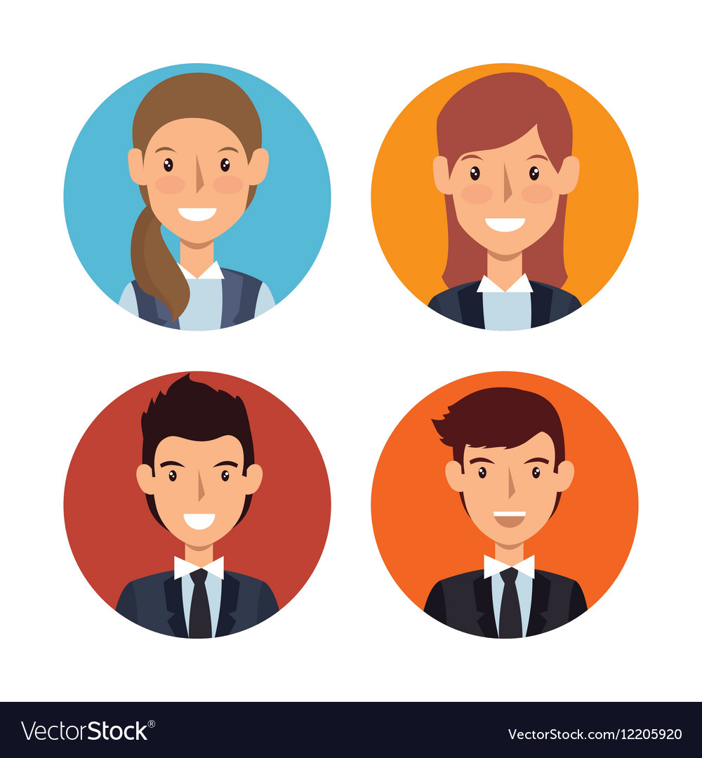 Business people characters icon Royalty Free Vector Image