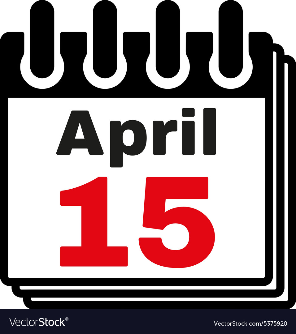 Calendar 15 april icon tax day